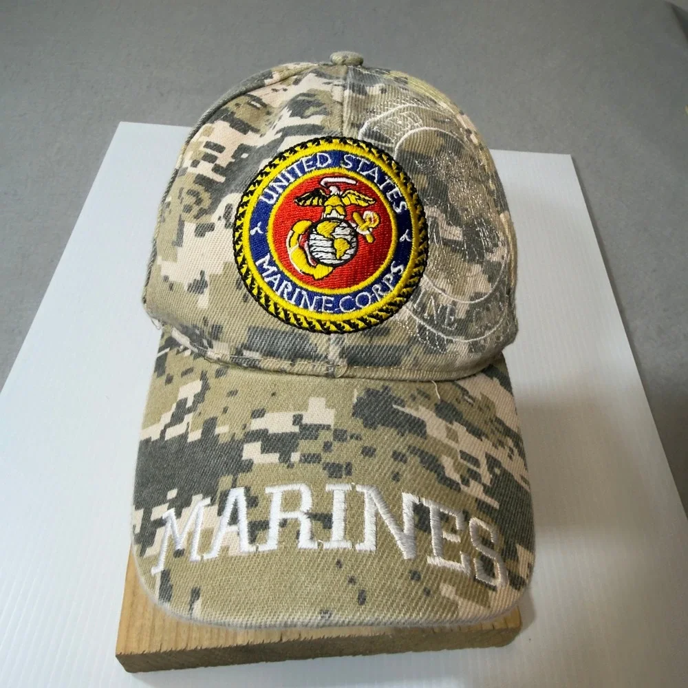 United States Marine Corps Digital Camo Baseball Cap Embroidered Logo Adjustable